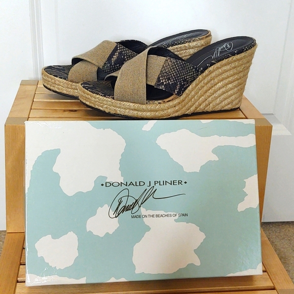 Donald Pliner Wedge Snakeskin Pattern Espadrilles 10M, 🆕 in box. - Picture 4 of 16